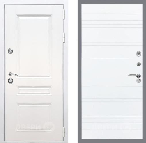 Входная металлическая Дверь Рекс (REX) Премиум-н Силк Сноу Line Силк Сноу в Одинцово