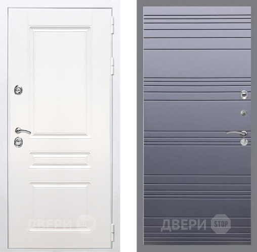 Входная металлическая Дверь Рекс (REX) Премиум-н Силк Сноу Line Силк титан в Одинцово