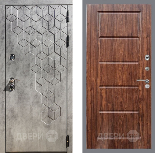 Входная металлическая Дверь Рекс (REX) 23 FL-39 орех тисненый в Одинцово