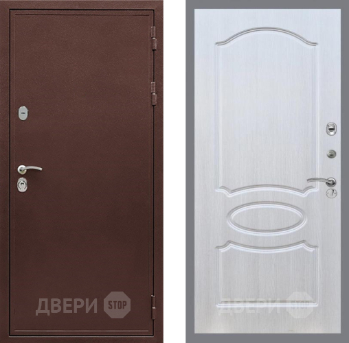 Входная металлическая Дверь Рекс (REX) 5 металл 3 мм FL-128 Лиственница беж в Одинцово