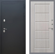 Дверь Рекс (REX) 5 Черный Муар FL-39 Беленый дуб 860х2050 мм