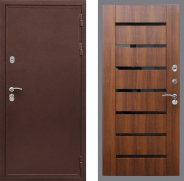 Дверь Рекс (REX) 5А СБ-14 стекло черное Орех бренди